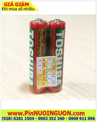 Pin đũa AA_Pin AAA; Pin Toshiba R03KG; Pin AAA 1.5v Toshiba R03KG Heavy Duty _Vỉ 2viên
